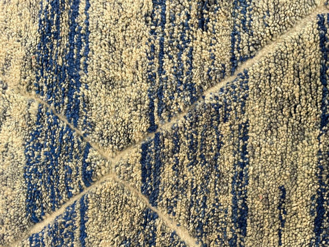 Moroccan Rug – Beni Ourain Rugs - Handmade rug - Bleu and Black rug – 6.9x9.7 Feet Rug - living room rug - oriental Rug - Moroccan carpet