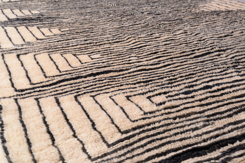 Intricate Beni Ourain Inspired Moroccan Mrirt Rug: Channel the Timeless Beauty of Beni Ourain Style with Luxuriously Soft and Textured Mrirt Weaves