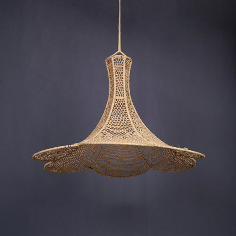 Suspension in raffia lace Lampshade lace