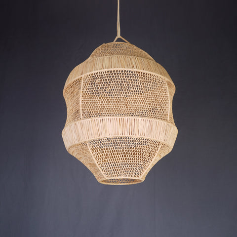 Raffia bell pendant lamp Shade