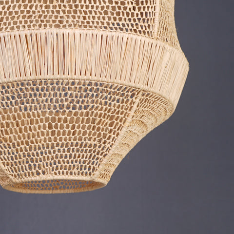 Raffia bell pendant lamp Shade