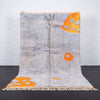 Light Blue Wool Handmade Moroccan Rug - Custom Living Room Area Beni Rugs - Africancreates