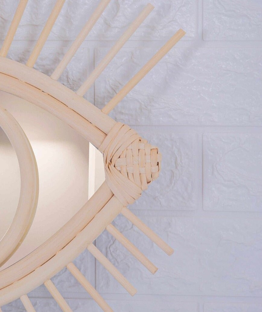 Miroir en oeil de rotin - Africancreates