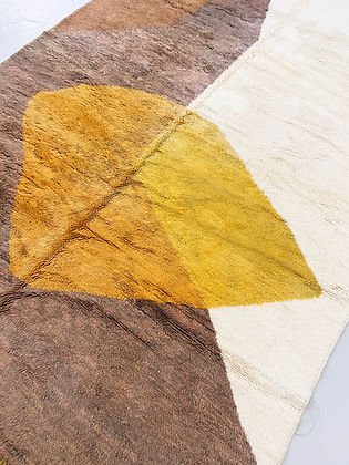 Modern Brown Gold contemporary design Beni Ourain rug Berber area Moroccan Mrirt 8x10 rugs | wool handmade Moroccan 9x12 rugs - Africancreates