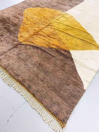 Modern Brown Gold contemporary design Beni Ourain rug Berber area Moroccan Mrirt 8x10 rugs | wool handmade Moroccan 9x12 rugs - Africancreates