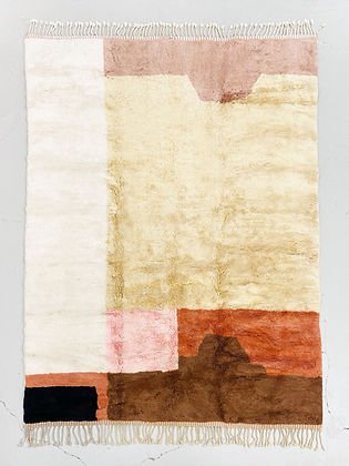 Modern exotic contemporary design Beni Ourain Berber area Moroccan Mrirt 8x10 rugs | wool handmade Moroccan 9x12 rugs - Africancreates