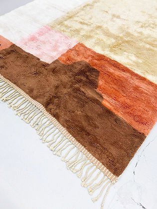 Modern exotic contemporary design Beni Ourain Berber area Moroccan Mrirt 8x10 rugs | wool handmade Moroccan 9x12 rugs - Africancreates