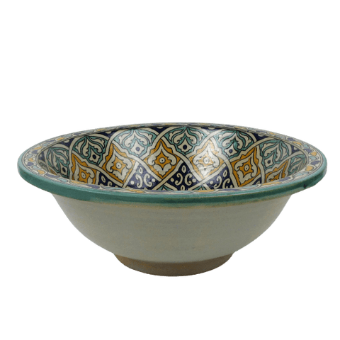 Moroccan artisanal Ceramic sink,handmade bathroom vessel sink,washbasin for bathroom & kitchen,farmhouse sink,Moroccan sink bowl, handcrafted bathroom sink,Moroccan sink handcrafted design - Africancreates