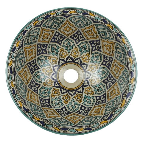 Moroccan artisanal Ceramic sink,handmade bathroom vessel sink,washbasin for bathroom & kitchen,farmhouse sink,Moroccan sink bowl, handcrafted bathroom sink,Moroccan sink handcrafted design - Africancreates