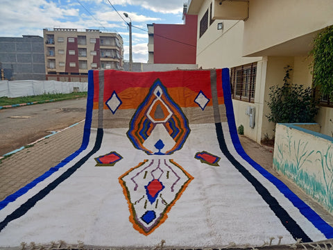 Moroccan Beniourain Rug 13 ft X 19.6 ft - Beni Rug White carpet - Living Room Rug - Bohemian Berber Rug - Handmade Wool Rug - Africancreates