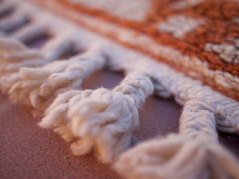 Moroccan Beniourain Rug 6.5 ft X 9.5 ft - Beni Rug White and Brown carpet - Living Room Rug - Bohemian Berber Rug - Handmade Wool Rug - Africancreates