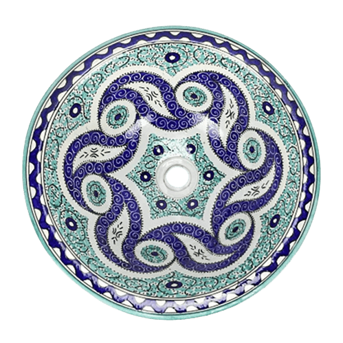 Moroccan Ceramic sink handmade bathroom vessel sink washbasin for bathroom & kitchen farmhouse sink Moroccan sink bowl handcrafted sink - Africancreates