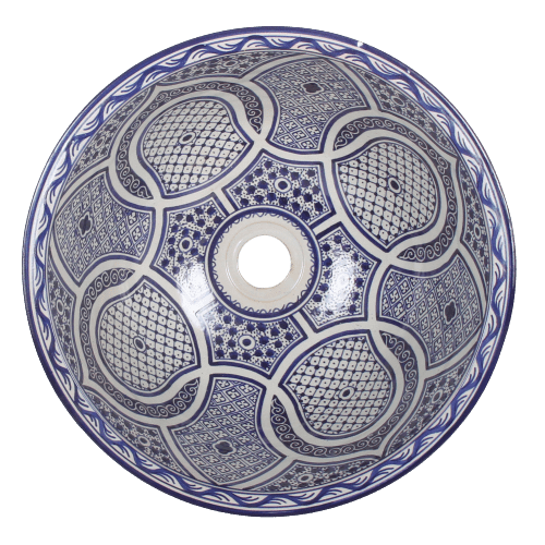 Moroccan Ceramic sink,handmade bathroom vessel sink,washbasin for bathroom & kitchen,farmhouse sink,Moroccan sink bowl, handcrafted bathroom sink,handmade sink - Africancreates