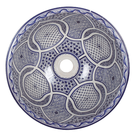 Moroccan Ceramic sink,handmade bathroom vessel sink,washbasin for bathroom & kitchen,farmhouse sink,Moroccan sink bowl, handcrafted bathroom sink,handmade sink - Africancreates