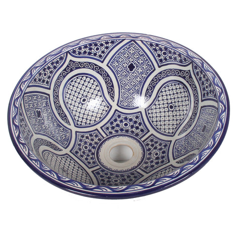Moroccan Ceramic sink,handmade bathroom vessel sink,washbasin for bathroom & kitchen,farmhouse sink,Moroccan sink bowl, handcrafted bathroom sink,handmade sink - Africancreates