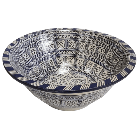 Moroccan Ceramic sink,handmade bathroom vessel sink,washbasin for bathroom & kitchen,farmhouse sink,Moroccan sink bowl.handcrafted bathroom sink - Africancreates