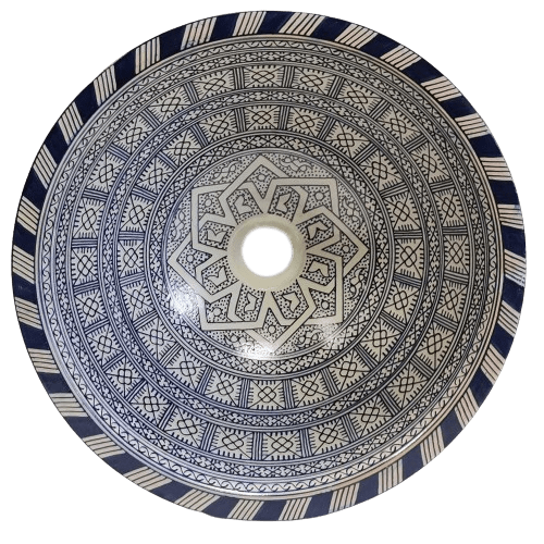 Moroccan Ceramic sink,handmade bathroom vessel sink,washbasin for bathroom & kitchen,farmhouse sink,Moroccan sink bowl.handcrafted bathroom sink - Africancreates