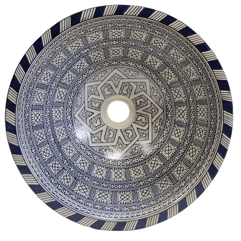 Moroccan Ceramic sink,handmade bathroom vessel sink,washbasin for bathroom & kitchen,farmhouse sink,Moroccan sink bowl.handcrafted bathroom sink - Africancreates