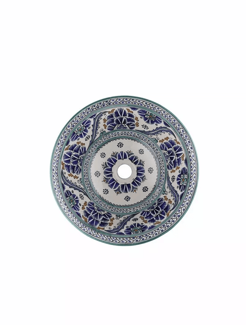 Moroccan Ceramic sink,handmade bathroom vessel sink,washbasin for bathroom & kitchen,farmhouse sink,Moroccan sink bowl.handcrafted sink - Africancreates