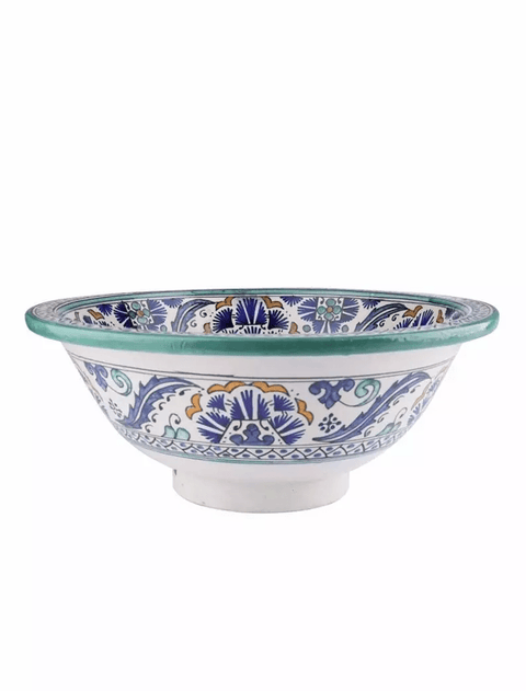 Moroccan Ceramic sink,handmade bathroom vessel sink,washbasin for bathroom & kitchen,farmhouse sink,Moroccan sink bowl.handcrafted sink - Africancreates