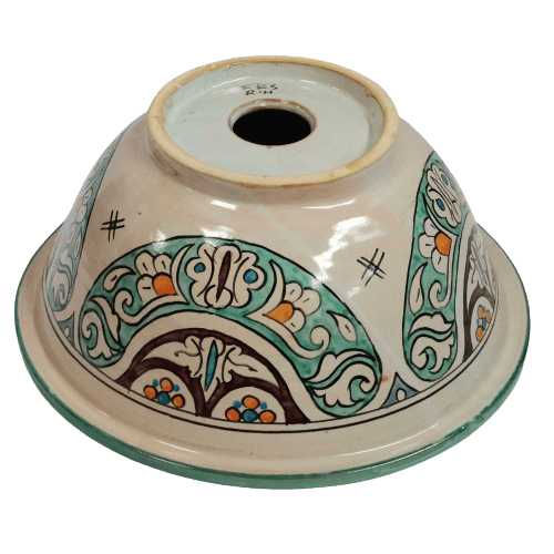 Moroccan handcrafted Ceramic sink,handmade bathroom vessel sink,washbasin for bathroom & kitchen,farmhouse sink,Moroccan sink bowl, handcrafted bathroom sink,handmade sink design - Africancreates