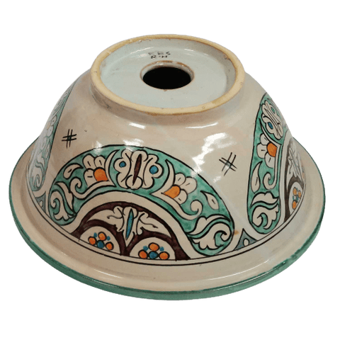 Moroccan handcrafted Ceramic sink,handmade bathroom vessel sink,washbasin for bathroom & kitchen,farmhouse sink,Moroccan sink bowl, handcrafted bathroom sink,handmade sink design - Africancreates