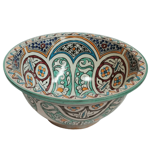 Moroccan handcrafted Ceramic sink,handmade bathroom vessel sink,washbasin for bathroom & kitchen,farmhouse sink,Moroccan sink bowl, handcrafted bathroom sink,handmade sink design - Africancreates