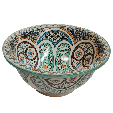 Moroccan handcrafted Ceramic sink,handmade bathroom vessel sink,washbasin for bathroom & kitchen,farmhouse sink,Moroccan sink bowl, handcrafted bathroom sink,handmade sink design - Africancreates