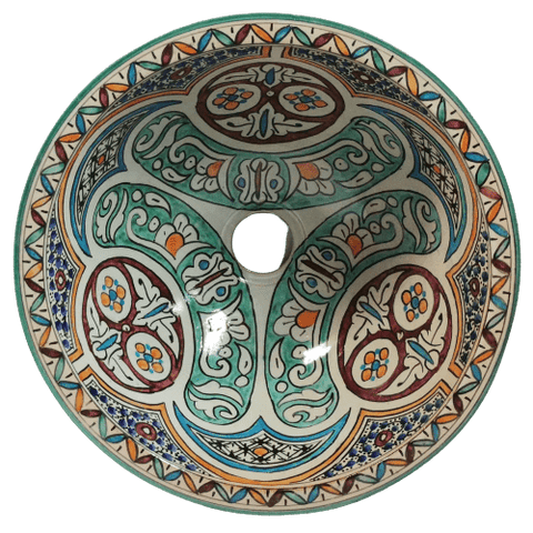 Moroccan handcrafted Ceramic sink,handmade bathroom vessel sink,washbasin for bathroom & kitchen,farmhouse sink,Moroccan sink bowl, handcrafted bathroom sink,handmade sink design - Africancreates