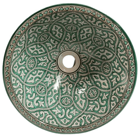Moroccan handcrafted Ceramic sink,handmade bathroom vessel sink,washbasin for bathroom & kitchen,farmhouse sink,Moroccan sink bowl, handcrafted bathroom sink,handmade sink - Africancreates