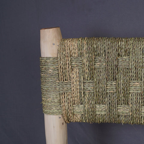 Moroccan handcrafted wooden armchair with rope seat - Africancreates