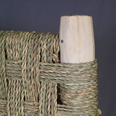 Moroccan handcrafted wooden armchair with rope seat - Africancreates