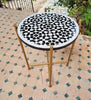 Moroccan mosaic Black table | Bistro table | Arabic Table | Tea table | chocolate Oriental table |moroccan table design - Africancreates