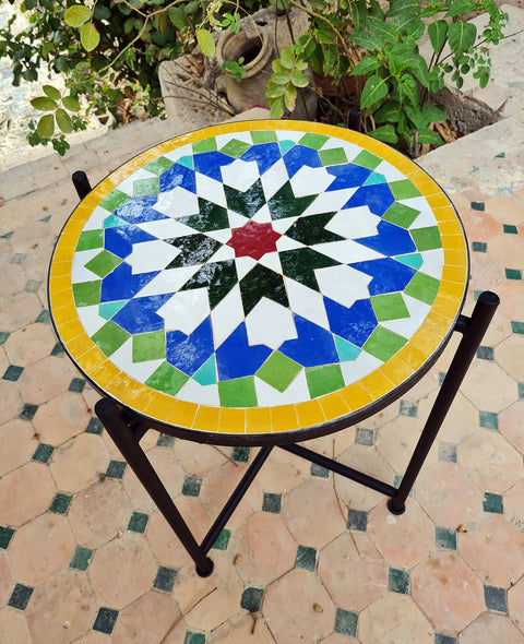Moroccan mosaic Diamond table | Bistro table | Arabic Table | Tea table | chocolate Oriental table |moroccan table design - Africancreates
