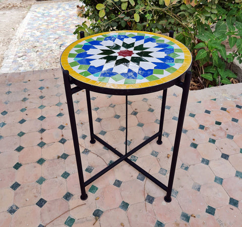 Moroccan mosaic Diamond table | Bistro table | Arabic Table | Tea table | chocolate Oriental table |moroccan table design - Africancreates