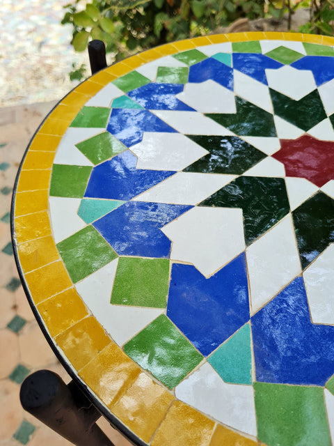 Moroccan mosaic Diamond table | Bistro table | Arabic Table | Tea table | chocolate Oriental table |moroccan table design - Africancreates