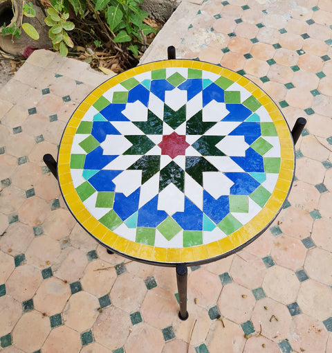 Moroccan mosaic Diamond table | Bistro table | Arabic Table | Tea table | chocolate Oriental table |moroccan table design - Africancreates