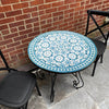 Moroccan mosaic Sky Blue table | Bistro table | Arabic Table | Tea table | chocolate Oriental table |moroccan table design - Africancreates