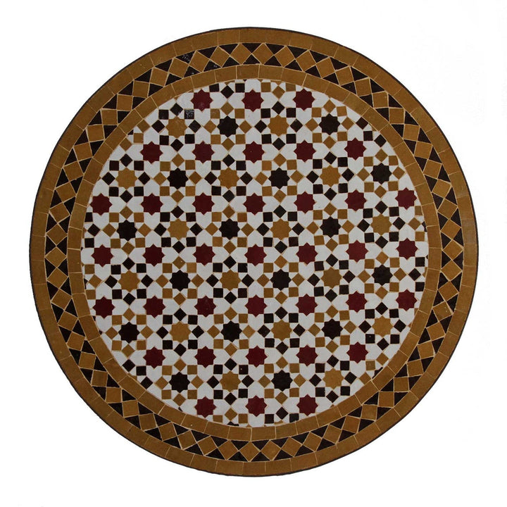 Moroccan mosaic table | Bistro table |Terracotta Arabic Table | Tea table | chocolate Oriental table |moroccan table design - Africancreates