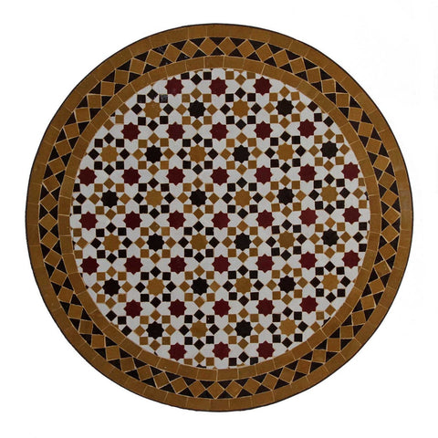 Moroccan mosaic table | Bistro table |Terracotta Arabic Table | Tea table | chocolate Oriental table |moroccan table design - Africancreates