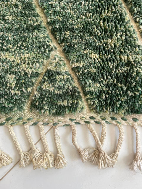 Moroccan Rug – Beni Ourain Rugs - Handmade rug - Green rug – 5x8.3 Feet Carpet - living room rug - oriental rugs - Africancreates