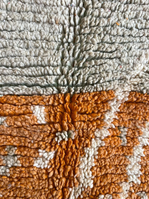 Moroccan Rug – Beni Ourain Rugs - Handmade rug - Orange rug – 6.7x9.6 Feet Carpet - living room rug - Africancreates