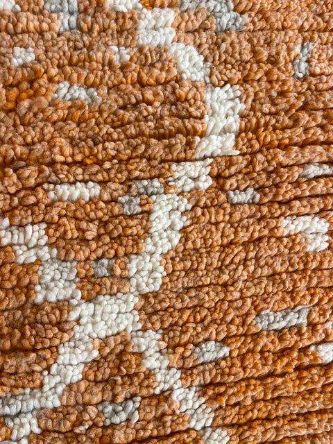 Moroccan Rug – Beni Ourain Rugs - Handmade rug - Orange rug – 6.7x9.6 Feet Carpet - living room rug - Africancreates