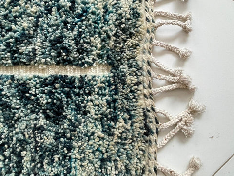 Moroccan Rug – Beni Ourain Rugs - Handmade rug - turquoise rug – 6.1x10.6 Feet Carpet - living room rug - Bohemian Rug - Africancreates