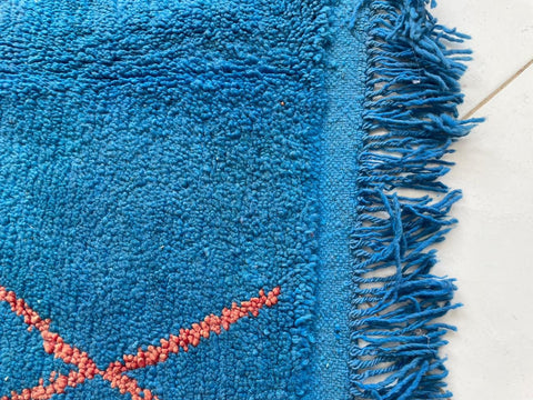 Moroccan Rug – Beni Ourain Rugs - Handmade rug - turquoise rug – 6.9x9 Feet Carpet - living room rug - Bohemian Rug - Africancreates