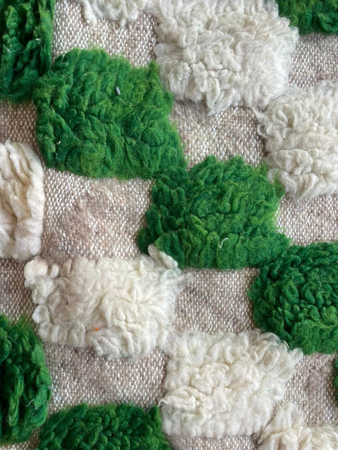 Moroccan Rug – Beni Ourain Rugs - Wool rug - Green rug – 4.9x7.3 Feet Carpet - living room rug - Moroccan carpet - Bohemian Rug - Africancreates