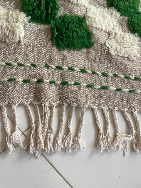 Moroccan Rug – Beni Ourain Rugs - Wool rug - Green rug – 4.9x7.3 Feet Carpet - living room rug - Moroccan carpet - Bohemian Rug - Africancreates