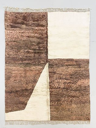 Moroccan Terracotta contemporary design Beni Ourain rug Berber area Moroccan Mrirt 8x10 rugs | wool handmade Moroccan 9x12 rugs - Africancreates