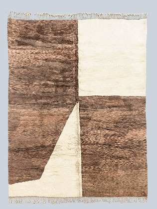 Moroccan Terracotta contemporary design Beni Ourain rug Berber area Moroccan Mrirt 8x10 rugs | wool handmade Moroccan 9x12 rugs - Africancreates