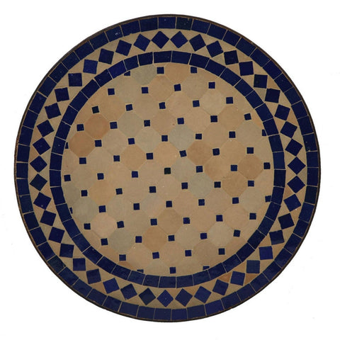 Moroccan tile dining table - mosaic patio table - handmade Moorish zellige tile table top - outdoor furniture - Africancreates